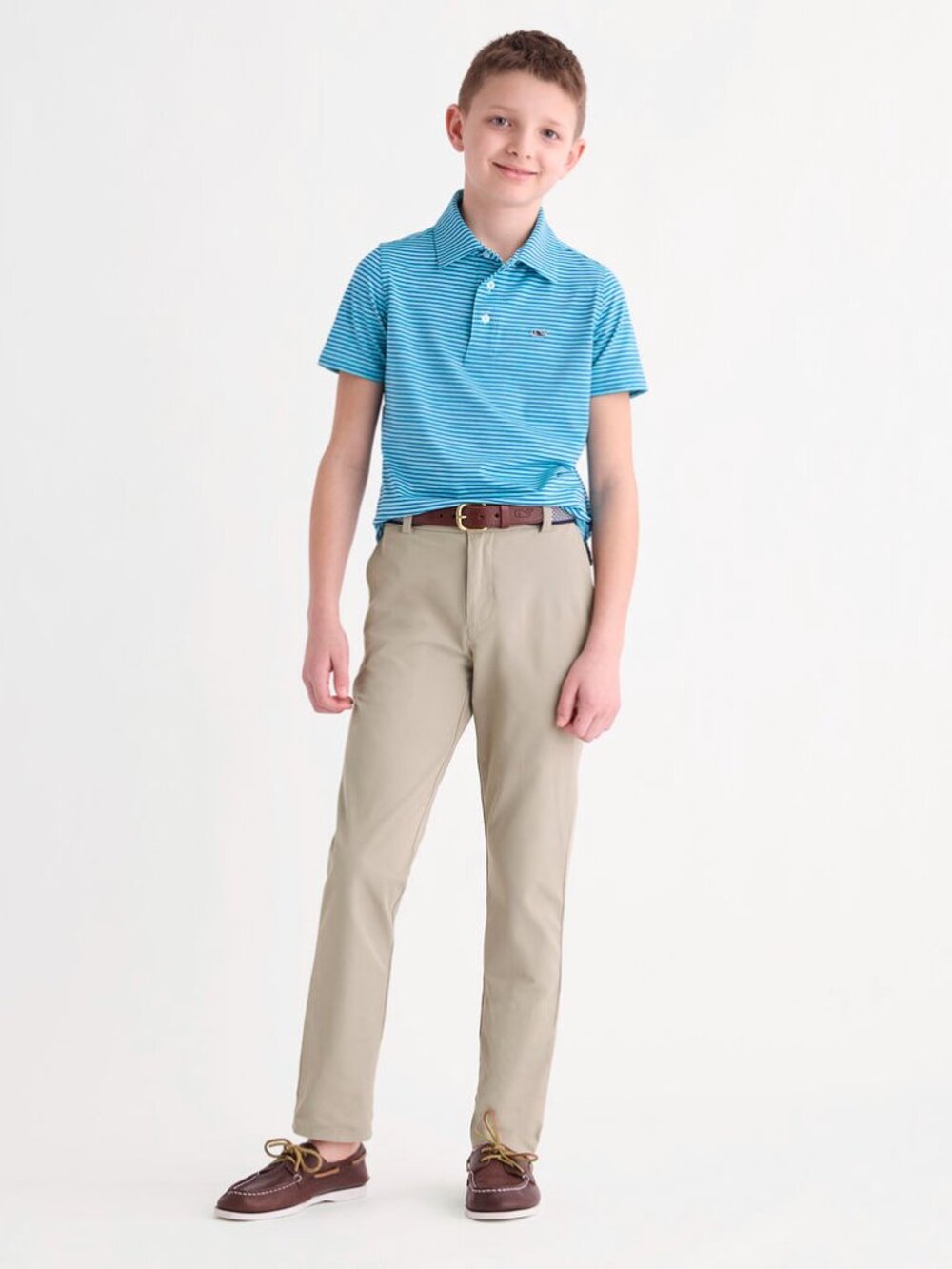 Vineyard Vines Boys' Performance On-The-Go Khaki Pants Size 7 Adjustable Waist